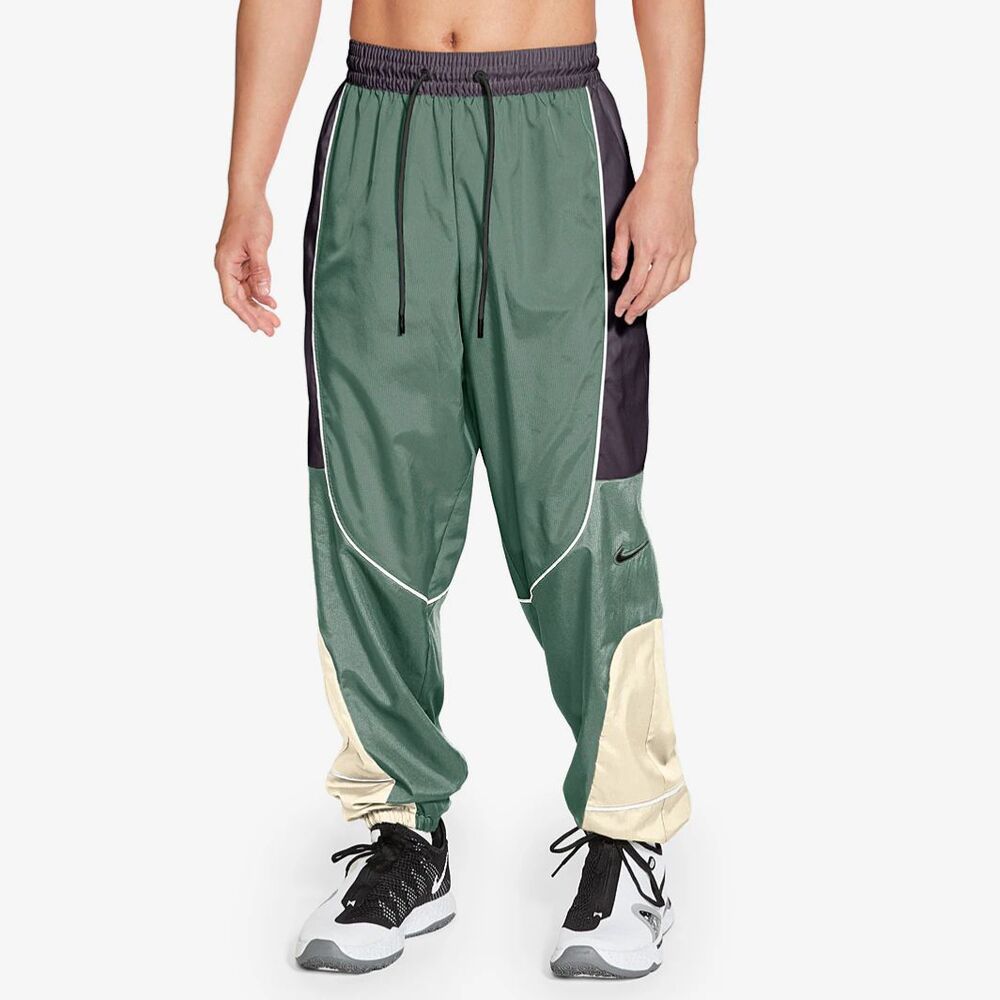 Nike Vintage Rare Throwback Nylon Green White Black Pants Small